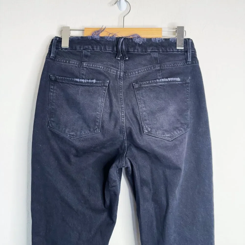 Good American Icon Distressed Jeans